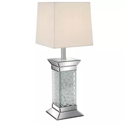 Deco 79 Glass Room Table Lamp Mirrored Accent Lamp 13  X 13  X 30  Silver • $71.99