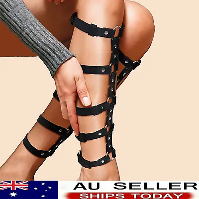 Harajuku Leather Garter Belt Calf Bondage Stockings Women Gothic Harness Straps • $13.96