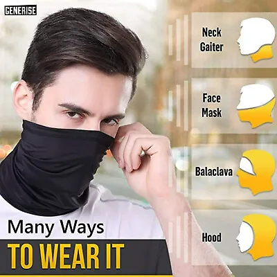 Scarf Snood Neck Gaiter Windproof Bandana Bicycle Motorcycle Face Mask Cover • £3.79