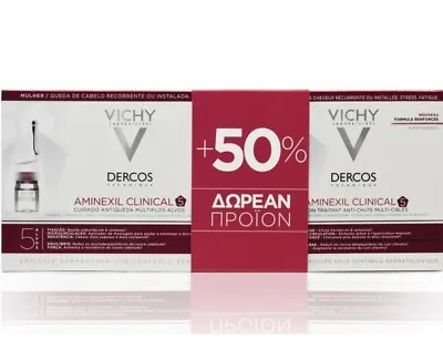 £61.11 • Buy Vichy Dercos Technique Aminexil Clinical 5 Women Offer Package 21&12 Vials