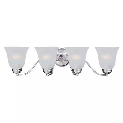 Maxim Lighting Basix 4-Light Bath Vanity Polished Chrome/Frosted - 2123FTPC • $79.99