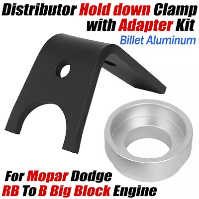 For Mopar Dodge Big Block 383 440 RB To B Distributor Adapter & Clamp - Aluminum • $40.99