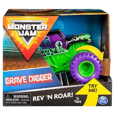 Authentic Monster Jam Rev 'N Roar Hot Rod 1:43 Race Mud Wheel Truck Grave Digger • $17.99