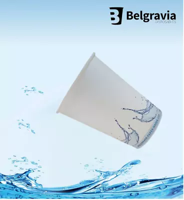 7oz Belgravia Paper Stylish Water Drink CupsPerfect For Supplying Cold Drinks! • £9.49