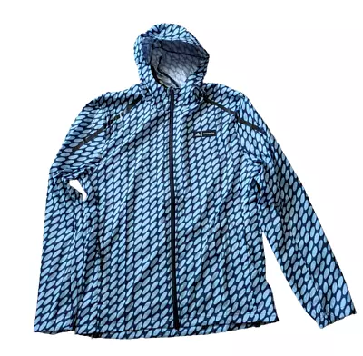 Adidas X Marimekko Marathon Jacket Mens Medium HR8204 Ice Blue • $39.99