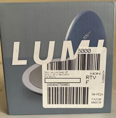 Fancii Lumi Luxe Compact LED Mirror 10x 1x Magnification Blue Metallic OPEN BOX • $25.99