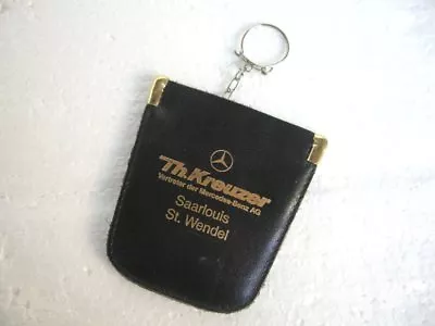 Original Vintage Leather Mercedes Key Fob Ring Pouch Accessory Mb 190 300 Sl Nos • $135