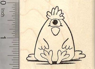 Halloween Monster Rubber Stamp One-Eyed Chicken H25806 WM • $18