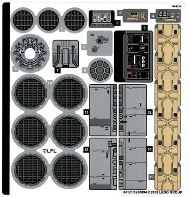 LEGO MILLENNIUM FALCON 75257 STICKER SHEET ONLY Frm Set New & Genuine 75257stk01 • $13.49