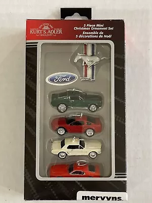 Kurt S. Adler Ford Mustang 5 Piece Mini Ornament Set 2007 Metal Approx 2” Length • $32