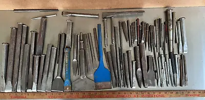 Lot Of Vtg. Assorted Assortment 34 Lbs. Of  Punches / Cold Chisels Tools  #1478 • $85