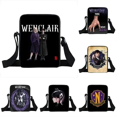 Wednesday Addams Shoulder Bag Waterproof Lightweight Student School Gift • £9.88