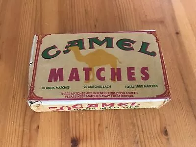 VTG Unopened Camel Box Of Matchbooks (50 Book Matches= 1000 Matches) • $7.80