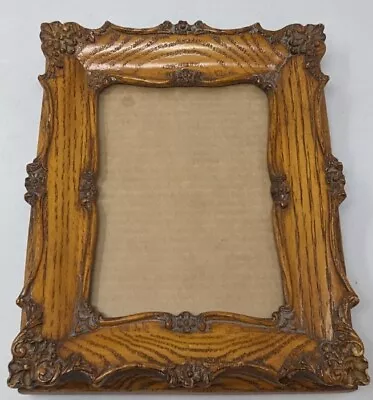 Vintage Hand Carved Wooden Picture Frame 8x10  Ornate Photo Rustic Home Decor  • $33