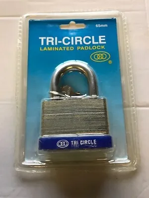 £10.50 • Buy Security Laminated Padlock Tri Circle 65mm Width, Heavy Padlock