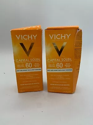 2X Vichy Capital Soleil SPF60 5oz Face Body Anti-Aging Sunscreen UVA UVB EXPIRED • $44.95