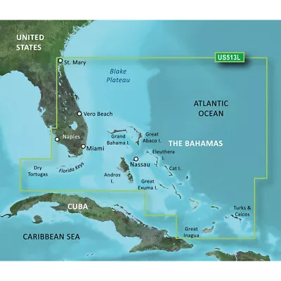 Garmin BlueChart® G3 Vision® HD - VUS513L - Jacksonville - Bahamas - Mic • $386.10