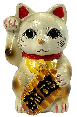 Maneki Neko Paperweight Lucky Beckoning Cat Japanese Vintage • $34.95