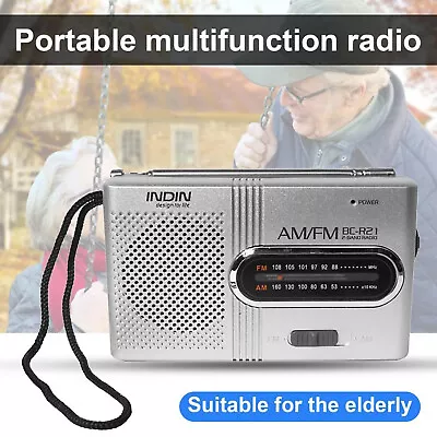 Portable AM/FM Receiver Mini Radio Slim Pocket Compact Portable Small Radio K9M6 • $9.87