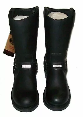 River Road Boots Mens Size 9 Black Leather Ranger Harness Boot KW-2001-139 CO • $129.99