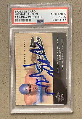 $499.99 • Buy 2004 Leaf Rookies & Stars Fans Of The Game Signed Michael Phelps RC Card PSA COA