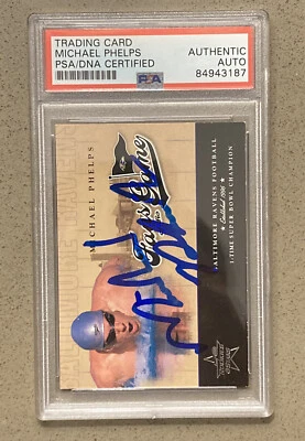 $499.99 • Buy 2004 Leaf Rookies & Stars Fans Of The Game Signed Michael Phelps RC Card PSA COA