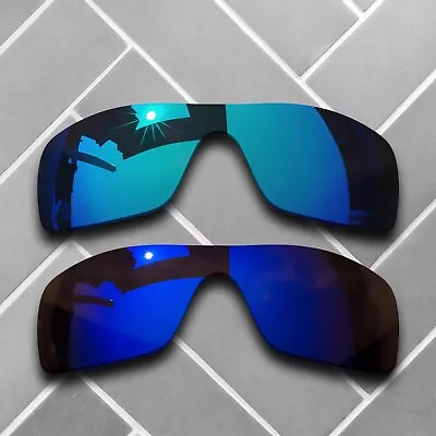 2 Packs Polarized Replacement Lenses For-Oakley Batwolf-Sky Blue&Violet Mirrored • $28.99