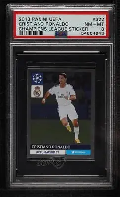 2013-14 Panini UEFA Champions League Album Stickers Cristiano Ronaldo #322 PSA 8 • $27.85