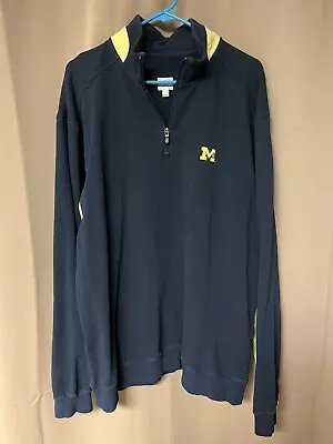 University Of Michigan Cutter And Buck 1/4 Zip Sweatshirt Size XXL • $20