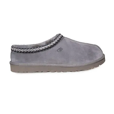 Ugg Tasman Dark Grey Suede Sheepskin Braid Classic Men's Slippers Size Us 11 New • $97.99