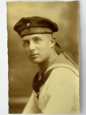 Handsome Male WWI German Sailor RPPC Postcard Torpedo Half Flotilla 1919 V* • $29.49