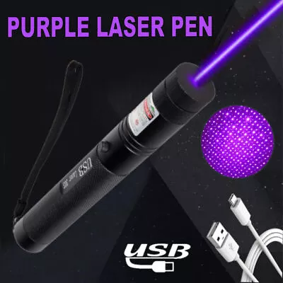 405nm Purple  Hunting Laser Pointer Pen Lazer Rechargeable Visible Beam Light  • $9.99