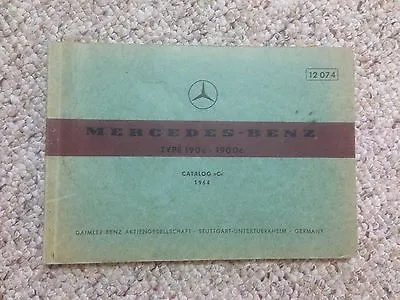 1964 Mercedes Benz 190C 190DC 190 C DC Parts Catalog Manual W110 Fintail Diesel • $251.30
