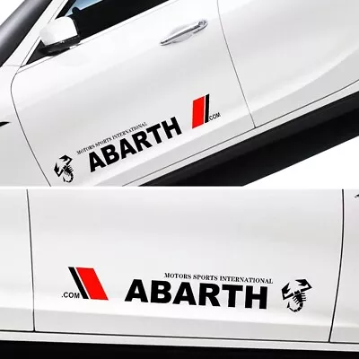 2X Car Side Door Decals Stickers Car Styling Side Skirt Sticker For Fiat Abarth • $20.52