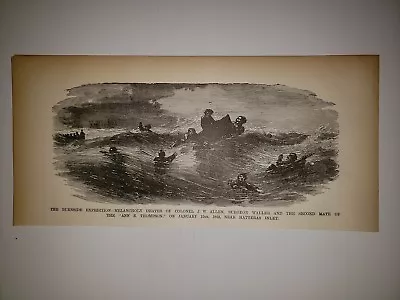 Hatteras Colonel J.W. Allen Surgeon Waller Ann E. Thompson Civil War 1896 Sketch • $29.99