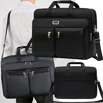 15.6  17  Laptop Bag Padded Waterproof​ Business Notebook Briefcase Shoulder Bag • £12.99