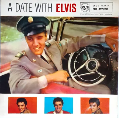 NM/EX ELVIS PRESLEY A Date With Elvis VINYL LP Black Label RED SPOT MONO • $57.18