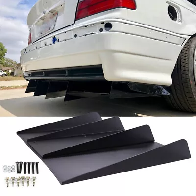 For E36 E46 E93 330i 335i Rear Diffuser 4 Fins Bumper Splitter Lip Chin Spoiler • $69.49