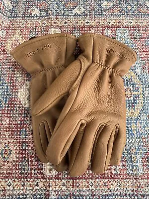 Red Wing Heritage 95230 Buckskin Lined Leather Gloves Nutmeg USA Made - Medium • $79.99