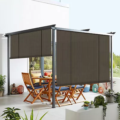 Roller Shade Roll Up Shade UV Blind For Deck Porch Pergola Balcony Outdoor 4-6ft • $41.64