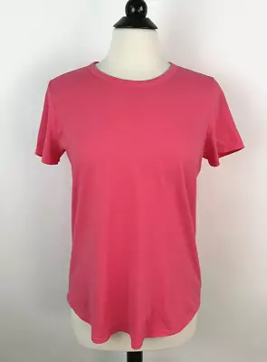 NWT GAP Short Sleeve Vintage Crewneck Tee MEDIUM Bright Pink Soft Cotton T-shirt • $12.95