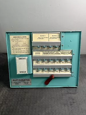 AVM Corporation Automatic Voting Machine Instruction Model Jamestown NY • $399.99