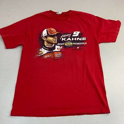 Chase Authentics Kasey Kahne 2007 Schedule T-shirt Mens Large Red Short Sleeve • $14.95