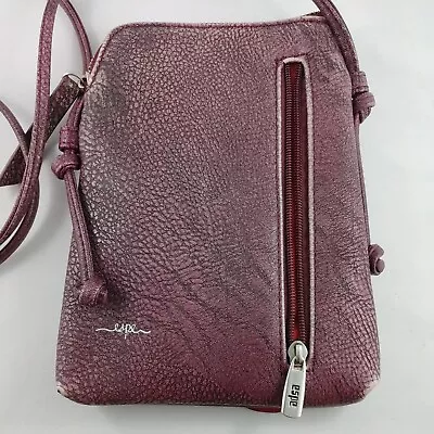 Espe Vegan Leather Cross Body Handbag Purse Purple Some Wear See Pics A18 • $22.06