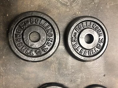 Bollinger USA Vintage Standard Barbell Weight Iron Plates 3 Lbs 1” • $15.99