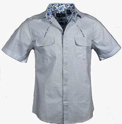 Men's Shirt  DaVinci  Button Down Casual Shirt -100% Cotton NWT Org $49.50 • $17.99