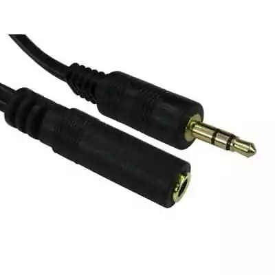 AUX Headphone Extension Cable 3.5mm Mini Jack Audio Lead Male To Female Earphone • £2.48