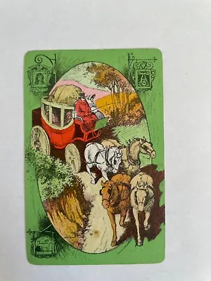 Lady Man Rider Horse Cart Wagon Carriage Vintage Old Rare Retro Art Swap Card X1 • $3