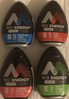 NEW (4) MIO Liquid Water Enhancer MiO ENERGY Caffeine B Vitamins VARIETY W Blue • $13.93