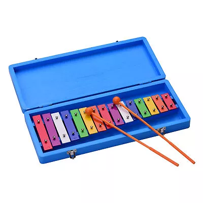 15 Keys Glockenspiel Xylophone Colorful Early  Musical S5A6 • $36.59